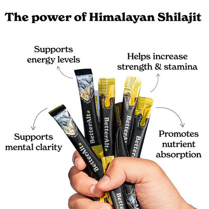 BetterAlt GOLD+ Shilajit Honey Sticks