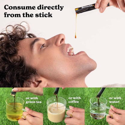 BetterAlt GOLD+ Shilajit Honey Sticks